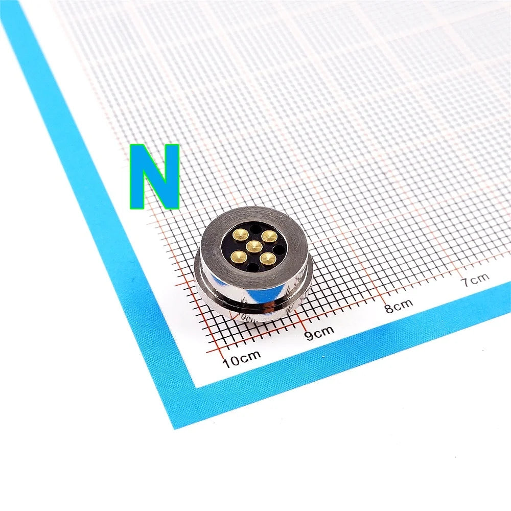 1/3/5 Pair Circular Shape Magnetic Pogo Pin Connector 1 2 3 4 5 Pole Male Female Probe DC Power Charging Round Profile