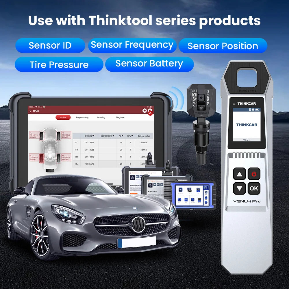 THINKCAR VENU IPRO Tire Pressure Inspection Tool 315MHz/433MHz TPMS Tire Repair Tool Sensor Activation Diagnostic Tool For 689BT