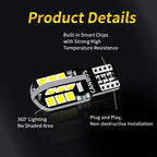Car Signal Bulbs W5W WY5W 192 194 168 3030 24SMD LED T10 Super Bright 600LM Colors Options for Car Turn Signal Brake Stop Lights