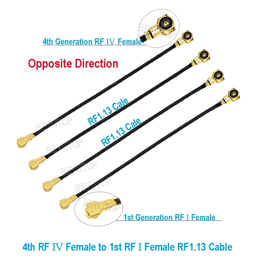 10PCS/lot MHF-4 U.fl Cable Pigtail U.fl RF-1 Female to MHF4 RF-4 Female Jack RG1.13 Cable for Router 3G 4G Modem