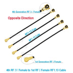 10PCS/lot MHF-4 U.fl Cable Pigtail U.fl RF-1 Female to MHF4 RF-4 Female Jack RG1.13 Cable for Router 3G 4G Modem