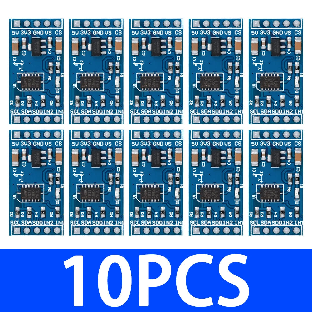 ADXL345 3-Axis Accelerometer Module: ±16g High-Precision with I2C/SPI Interface – Compatible for Arduino & Raspberry Pi