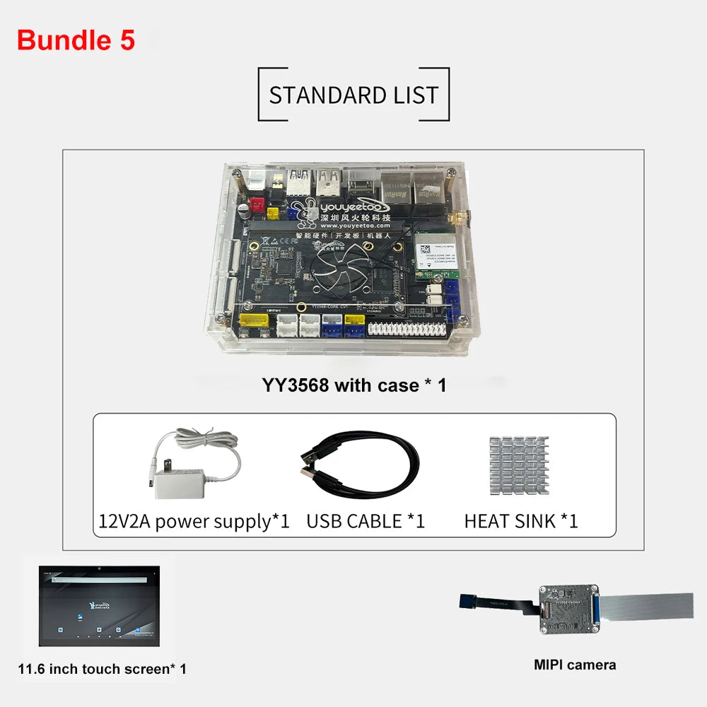 Youyeetoo YY3568 ARM AI Dev Board Rockchip RK3568 Quad Core A55 Motherboard Dual Gigabit Ethernet WiFi6 Android11 Debian Support