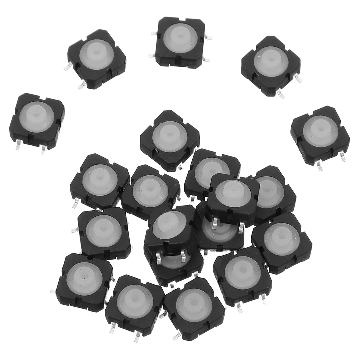 20Pcs Waterproof Tactile Push Button Switch Silicone Micro Momentary Surface Mount for Automotive Electronics Kitchen Bathroom