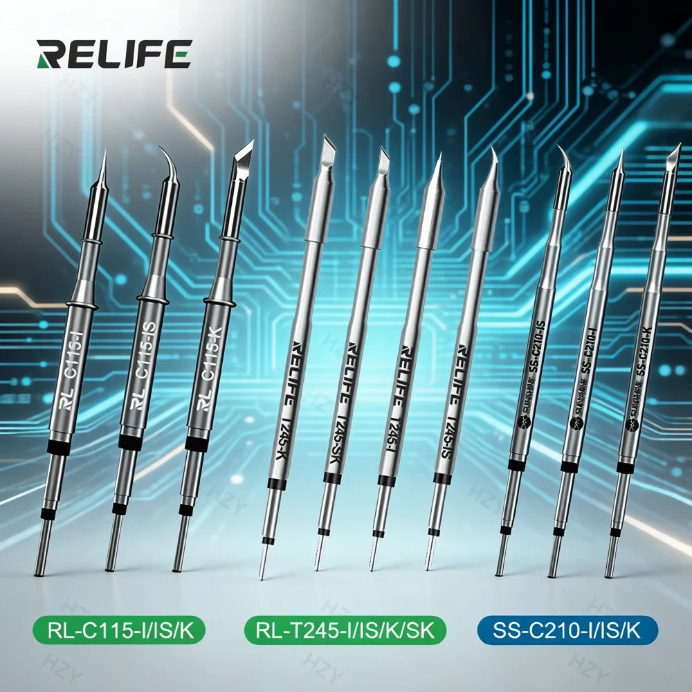 RELIFE Super Fine C210 T245 C245 Soldering Tips C115 Soldering Iron Tip for GVM T210 GVM T115 Professional Soldering Station