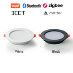 Tuya Smart Ultra-thin Embedded LED Downlight Bluetooth Zigbee Matter 3CCT Dimmable AC110V 220V Ceiling Lamp Indoor Lighting