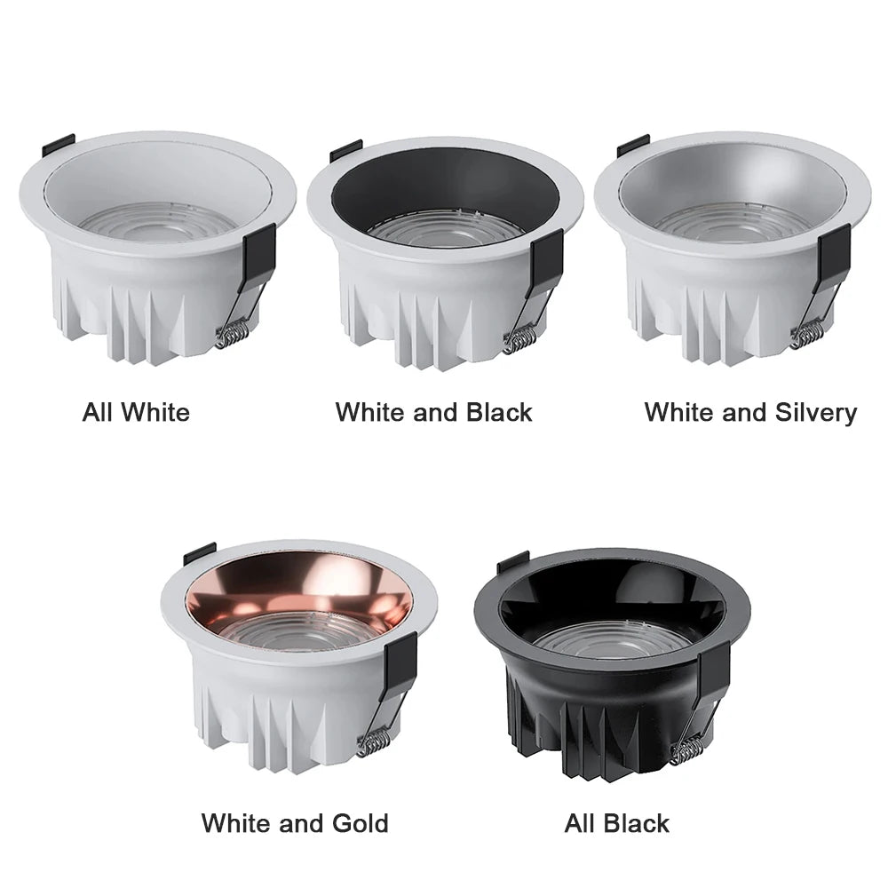 3CCT Tuya Bluetooth/Zigbee Matter Smart Recessed LED Downlight Aluminum Downlight AC5W-20W Spot Light