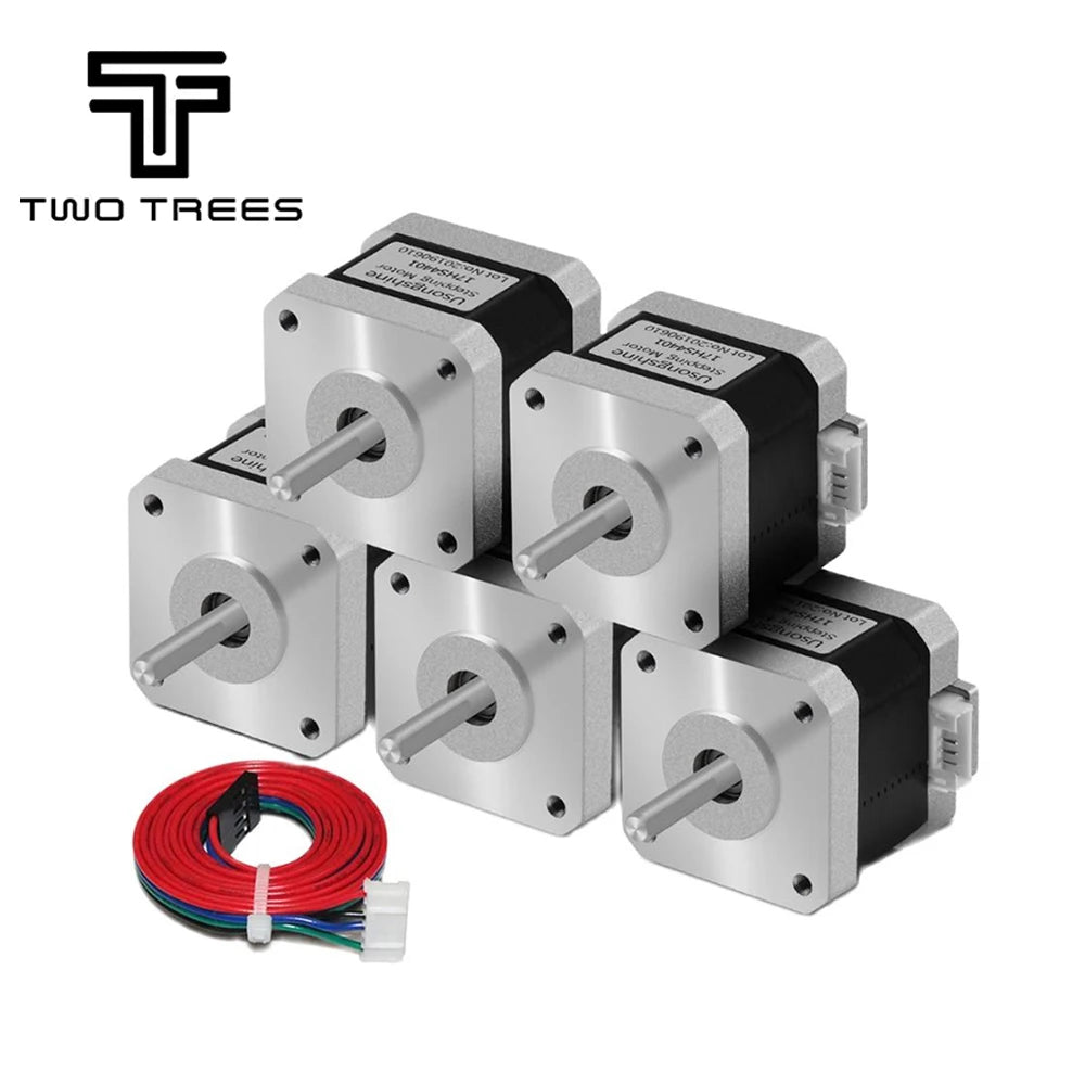 1/3/5pcs Nema17 Stepper Motor 17HS4401 17HS4401S 1.5A 42N.cm 42BYGH 4-lead For 3D Printer CNC Roter Laser Engraving Machine