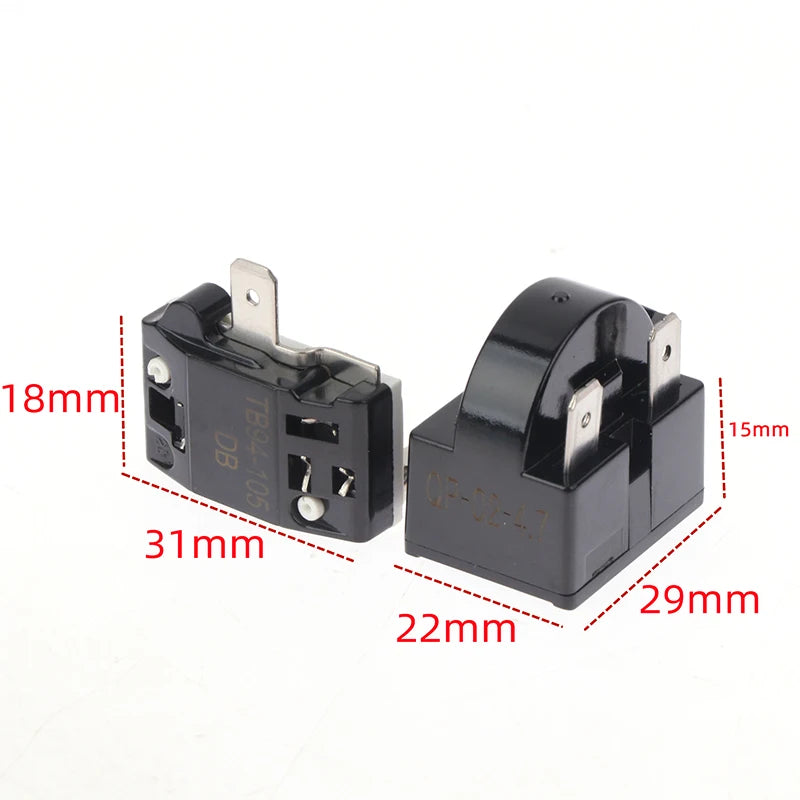 PTC Starter Relay Refrigerator Starter Relay Refrigerator Overload Protector Compatible with LG Refrigerator Compressor,Freezers