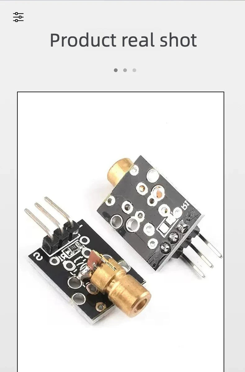 10pcs KY 008 Laser Head Sensor Module 650nm 5V Dot for Arduino UNO R3 Laser Pointer DIY Project