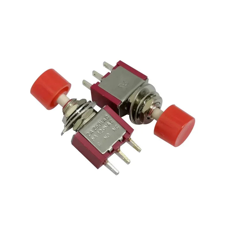 5/20/100PCS 6MM 3Pin C-NO-NC DS-612 Mini Momentary Automatic Return Push Button Switch ON-(ON) 2A250VAC/5A120VAC Toggle Switch