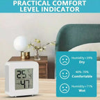 1/2/3pcs Small Digital Hygrometer Indoor Thermometer Environment Temperature Humidity Meter Monitor For Home Office Reptile Terrarium, Indoor Thermometer
