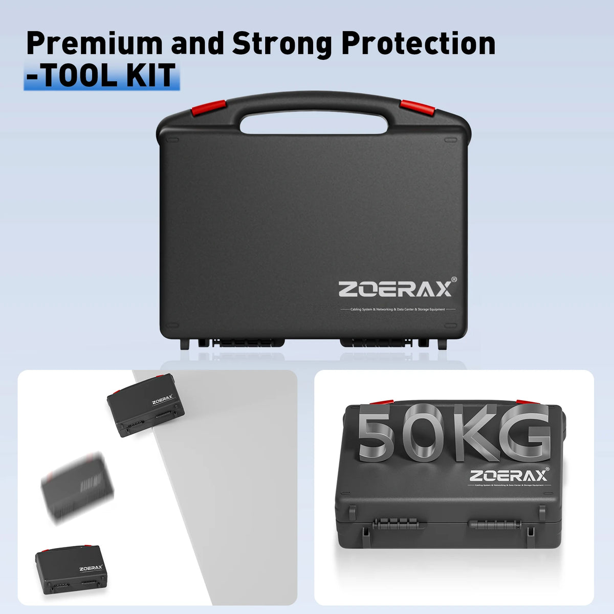 ZoeRax 9 in 1 RJ45 Crimper Tool Kit with Wire Tester/Tracker,Crimping Tool,CAT6 Connector,Cover,Punch Down Tool,Stripper,Cutter