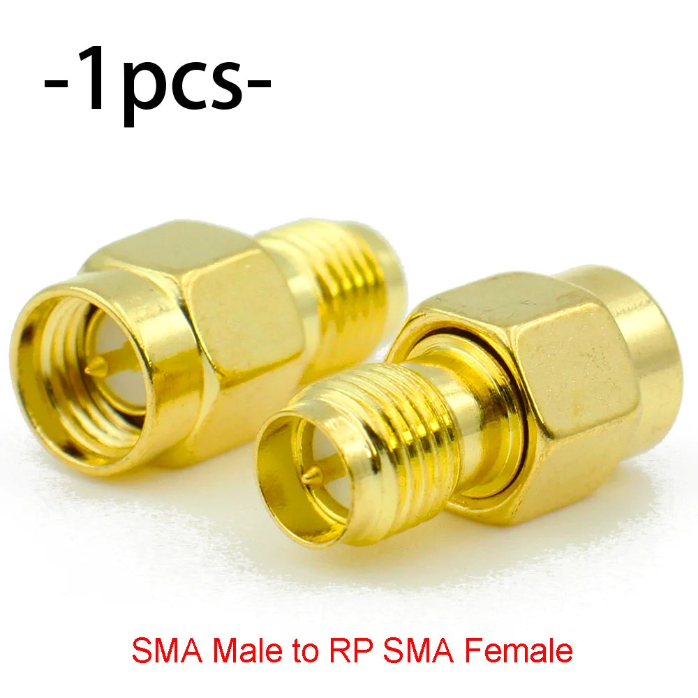 Connector SMA to SMA/ RP-SMA to SMA / RPSMA Male Plug & Female Jack Slide-on Straight RF Coax Adapter Connector