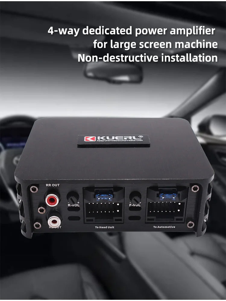 Car Power Amplifier 4*60W Way DSP Car Audio Speaker Amplifier Lossless Audio Processor For Android Large Screen Dedicated