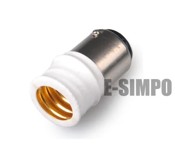 10pcs BA15D To E14/E12 LED Chandelier Lampholder Light Socket Adapter EU E14/ US E12 Candelabra To Ba15d Lamp Base Converter