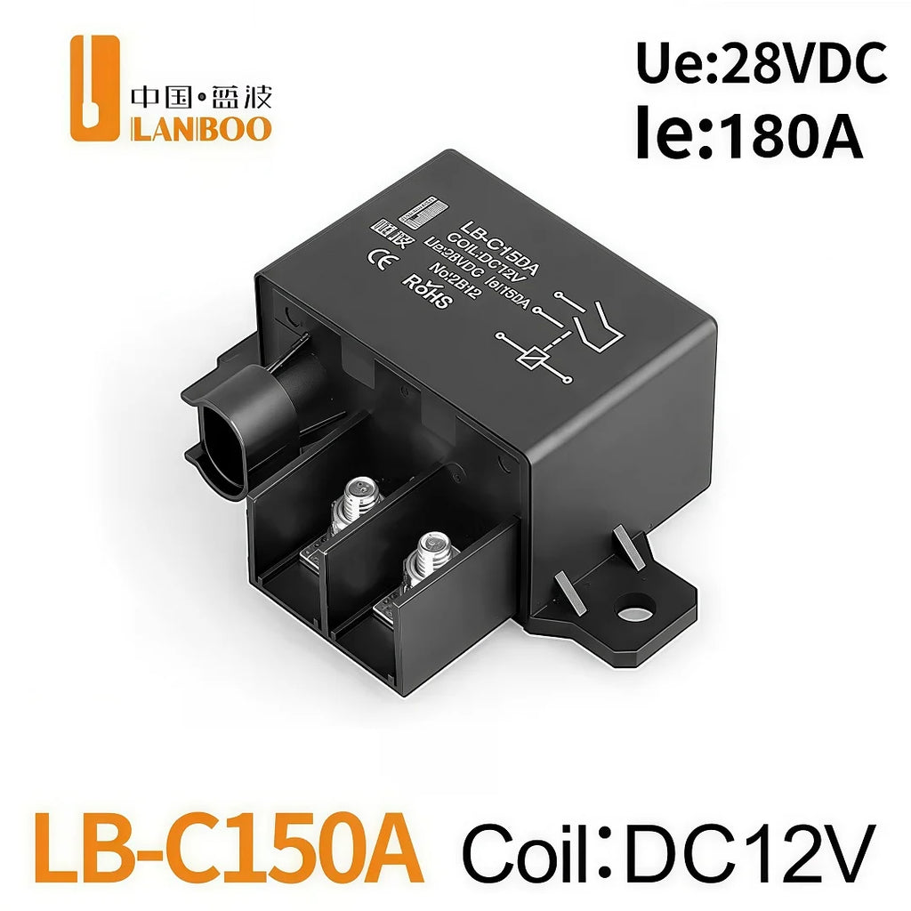 LANBOO New Product 12/24V 180A Automotive Starter, Relay, Heavy-duty High-power Automotive Relay