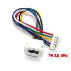 1pcs USB-C Type 6Pin Waterproof USB Connector Direct Compression Female Base Female Socket Charging Interface With Welding Wire