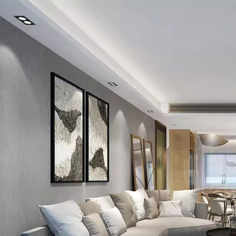 Square Embedded Downlight Dimmable Ceiling Tuya Bluetooth/Zigbee Matter Smart Lamp Lighting AC85V-260V Indoor Lighting