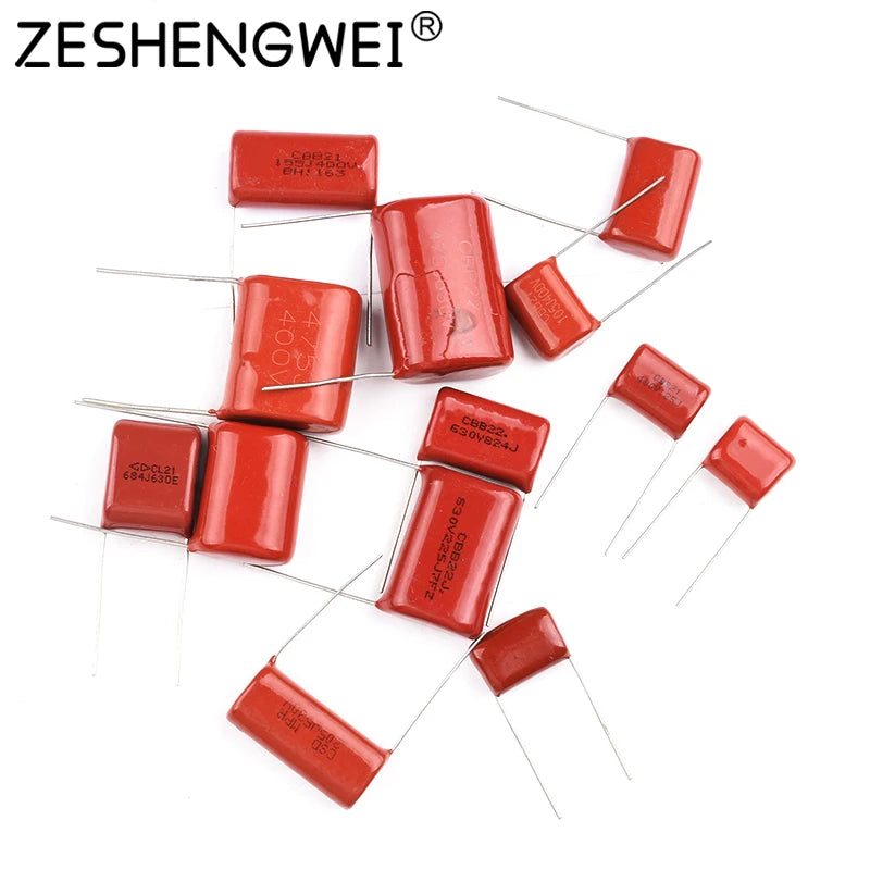 10PCS 63V 100V 250V 400V 450V 630V 2000V CBB22 Polypropylene film capacitor 101 103 104 105 125J 221 222 223 224 225 332 333 334