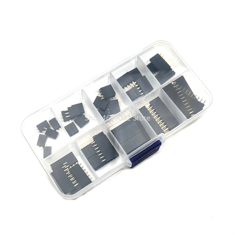 50pcs/box 2.54mm Pitch Single Row Straight Female Pin Header Strip Connector Kit for PCB Board