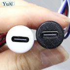 1–20pcs USB-C Type-C Waterproof Connector With Nut Locking Panel Mounting TPC Fast Charging Port Jack Socket 2/4/5/6 Pin PH 2.0