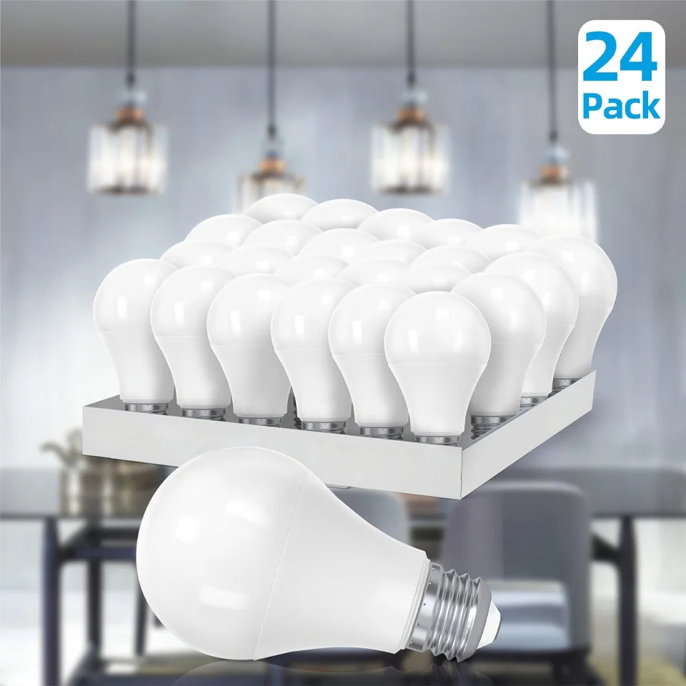24pcs LED Bulb Lamps E27 AC220V Light Bulb Real Power 20W 18W 15W 12W 9W 6W 3W Lampada Living Room Home LED Bombilla