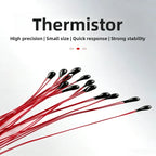10PCS High Precision NTC Thermistor MF52B 10K 50K 100K B3950 1% 5% 6CM Probe for 3D Printer HVAC Temperature Control