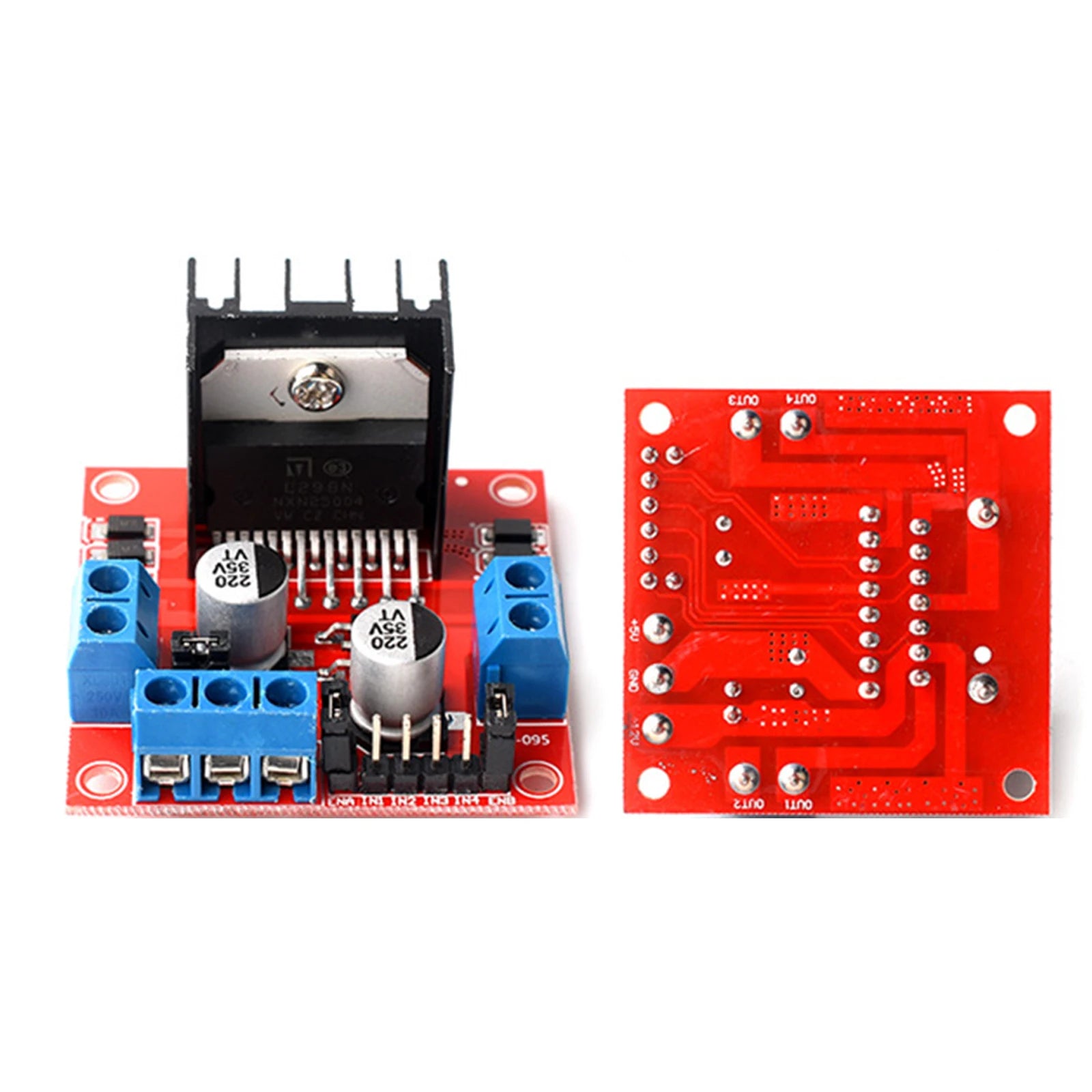 L298N DC Motor Driver Module Dual H Bridge Stepper Motor Controller for Arduino Smart Car Robot High Power L298 Board Adjustable