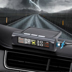 TPMS Solar Tire Pressure Sensor Car Tire Pressure Monitoring System with 4 Wheel Internal External Sensors TMPS