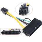 24Pin to 6Pin Power Supply Cable Cord 24p to 6p 18AWG Wire for Lenovo for DELL for Acer 3050 6 PIN Motherboard Adapter Cable