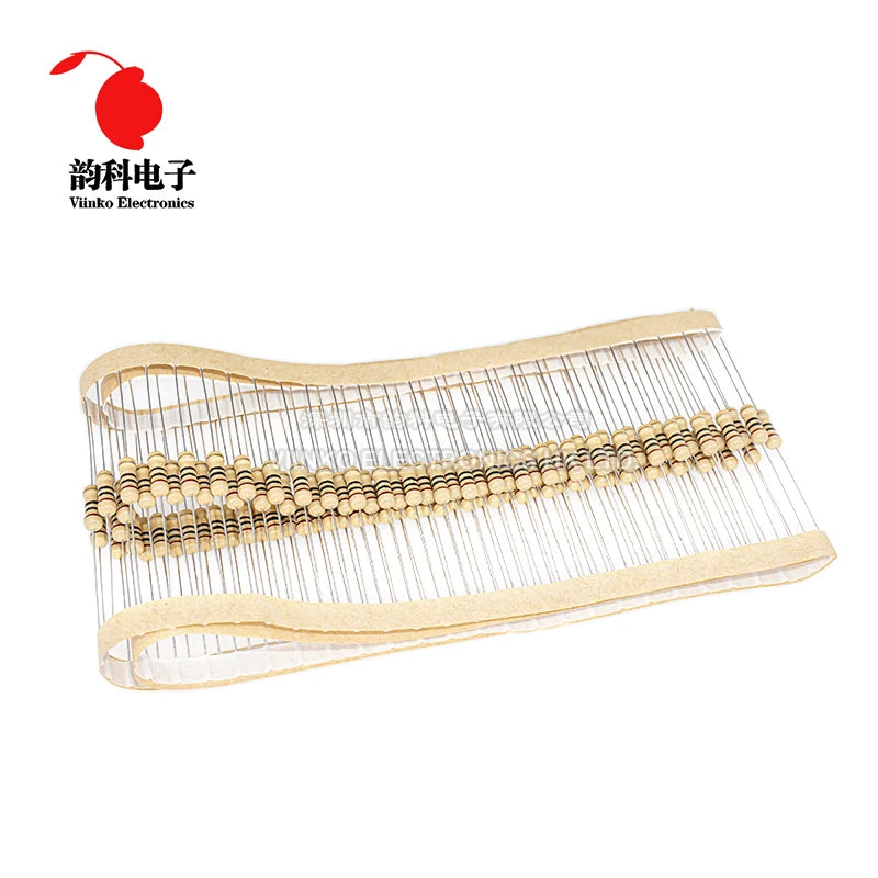 100pcs 1/2W Carbon Film Resistor 0.5W 5% 1R - 10M 0R 10R 100R 220R 330R 1K 2.2K 4.7K 10K 22K 47K 100K 1M 0 10 100 220 330 ohms