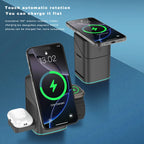 3 in 1 Magnetic Wireless Charger Fast Charger Intelligent Fast Charging for Samsung iPhone 12-16 HUAWEI iWatch AirPods