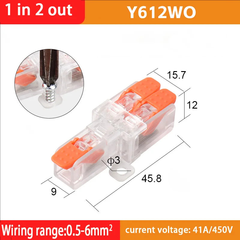 Fast Wiring Wire Connectors Splitter Terminal Blocks Quick Plug-in Connector Conductor Cable Junction Box