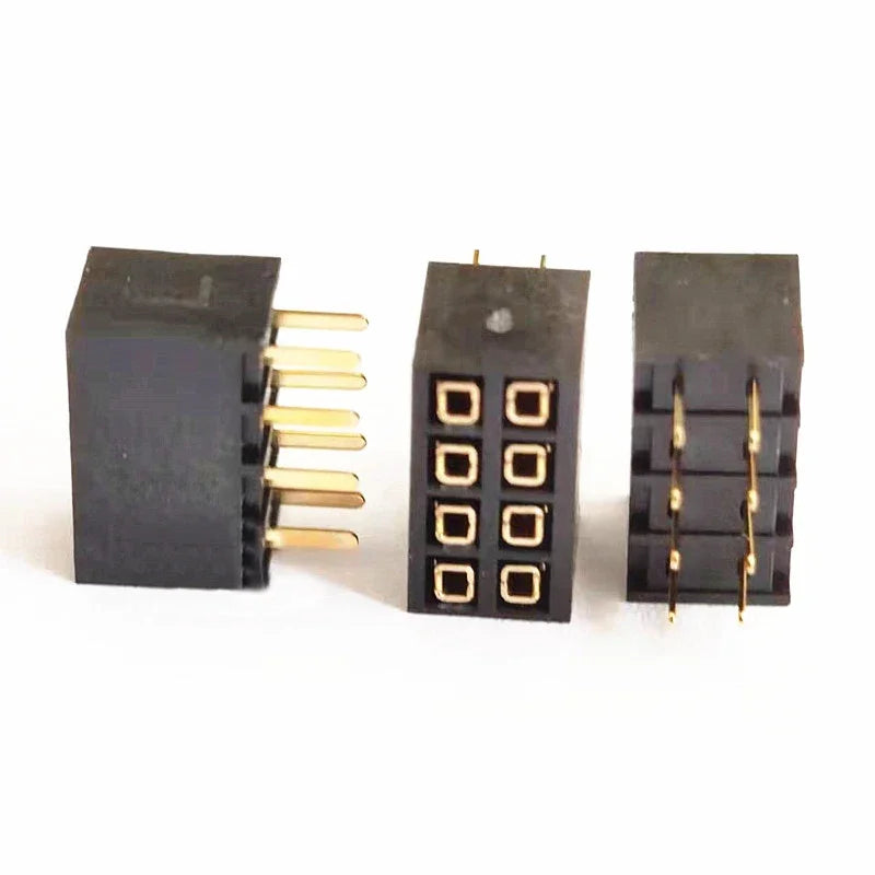 20pcs 2.54mm Pitch 2x4P 5P 8P 10P 20P 40Pin Straight Vertical PH6.8mm Double Row Square Female Pin Header Socket Connector