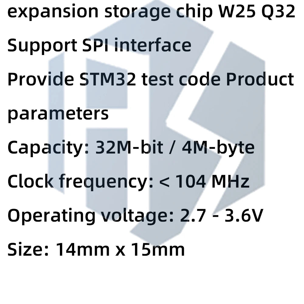 W25Q128FV 128Mbit (16MB) SPI NOR Flash Memory Module - 3.3V BV/FV Package for STM32 Development