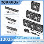 12cm High Speed Large Air Volume 100V 220V Btc Mining Machine Workstation Cabinet 120MM Violent Server Cooling System Fan Kit