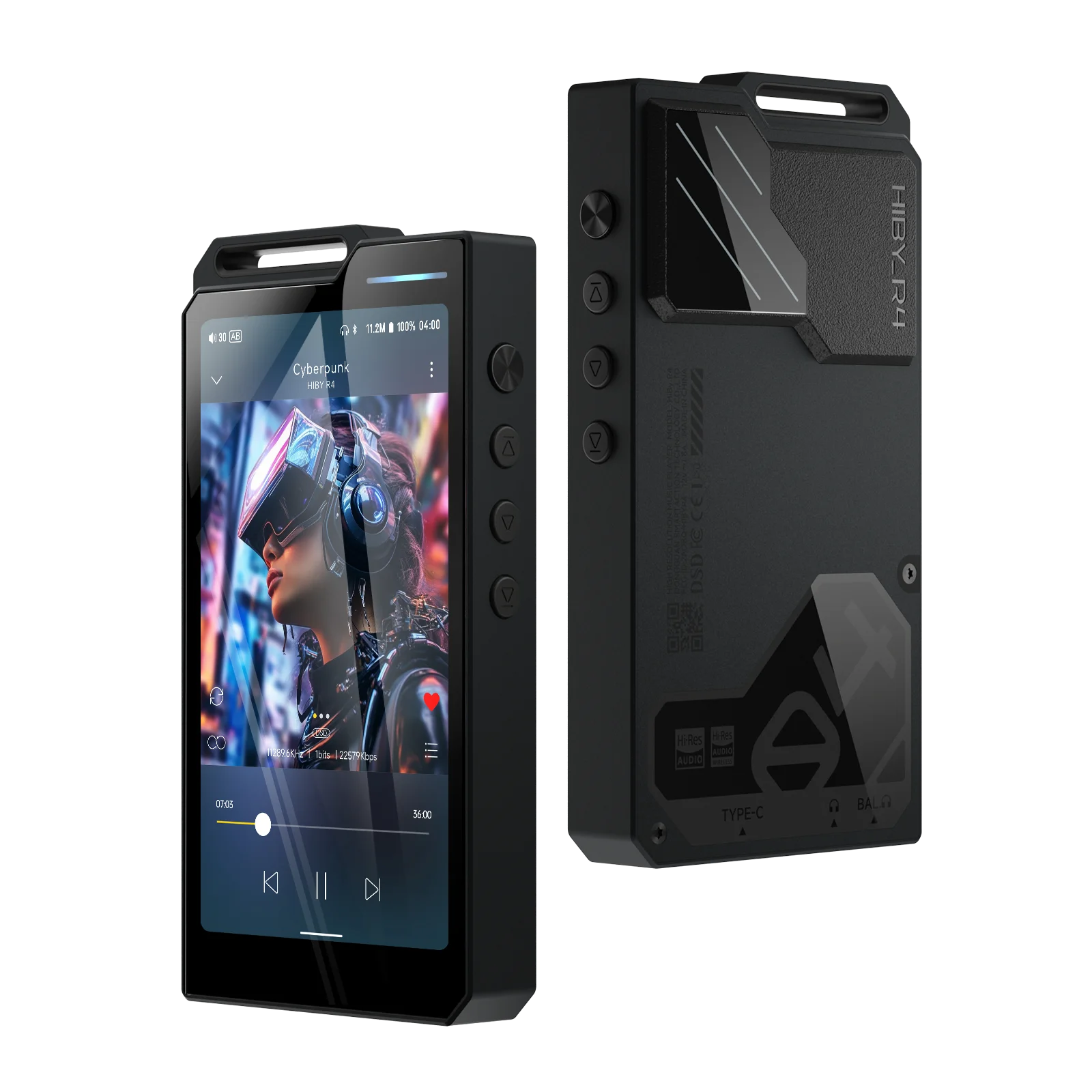 HiBy R4 MP3 HiFi Music Player Bluetooth WiFi DSD256 MQA 16x USB DAC Headphone AMP 11hr 4.7 ES9018Q2M 4 Snapdragon 665 Androind