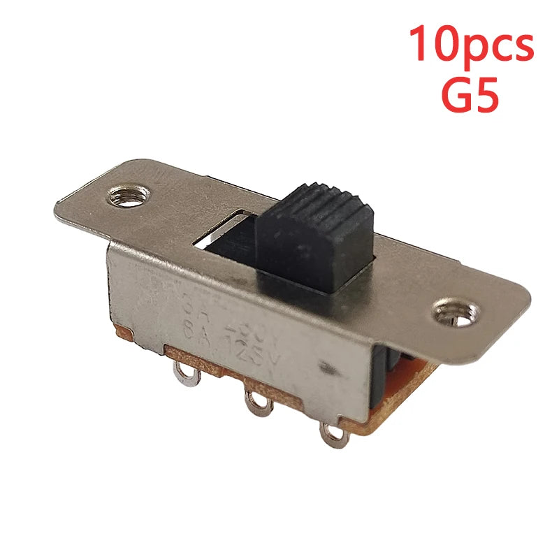 10pcs SS-23F19 (2P3T) Handle Height 5/6/7/9/10MM 3Gear 6Pin Car Refrigerator Large Current Toggle Slide DIP Switch 3/6A 250/125V