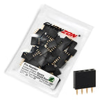 2 3 4 5 6 8 10 12 15 20 40 Female Pin Header Socket Gold Plated Solderless Single Row 2.54mm 2.54 mm 4pin 20pin 40pin Connector