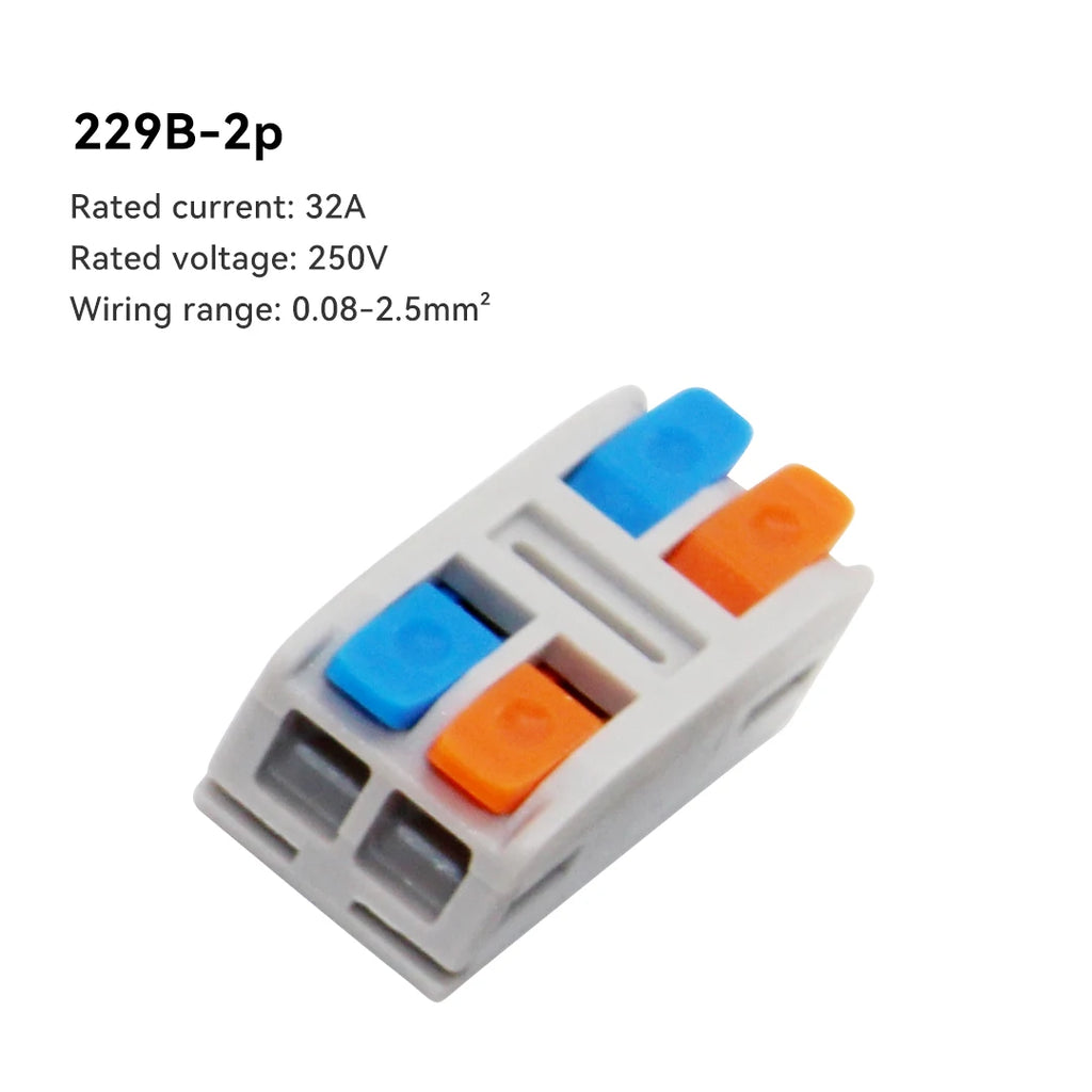 10PCS Quick Electrical Wire Connectors Universal Compact Splicing Terminal Blocks Push-in Home Cable Connectors