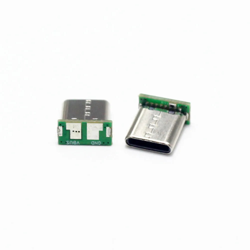 2/5/10PCS USB 3.1 Type C Vertical Patch Board 16pin 4 / 2 Welding Wire Data Band PCB USB Board Male Head 16P Usb C Connector