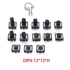 Tact Push Button Switch 12V Copper 4PIN DIP2 SMD Micro Switch 6X6X5 4.3 5 5.5 6 7 8 9 10 11 12 13 15MM TV Toys Home Use Button
