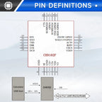 CH9102F CP2104 Downloader Module Chip Program Burning for ESP32 MINI 7Pin TYPE-C USB to UART RS232 RS485 Serial Port Download