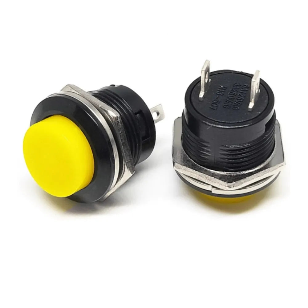 6PCS R13-507 Momentary Push Button Switch 16mm 6 Colors Self Reset Round Switch For Industrial Control Equipment