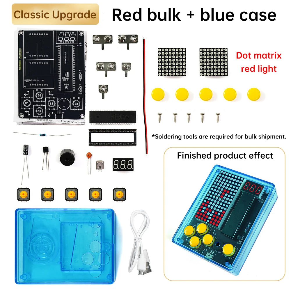 Pixel Gamer DIY Kit Pocket Gamer 51 Microcontroller Electronic Circuit Teaching Experiment Soldering Practice Module