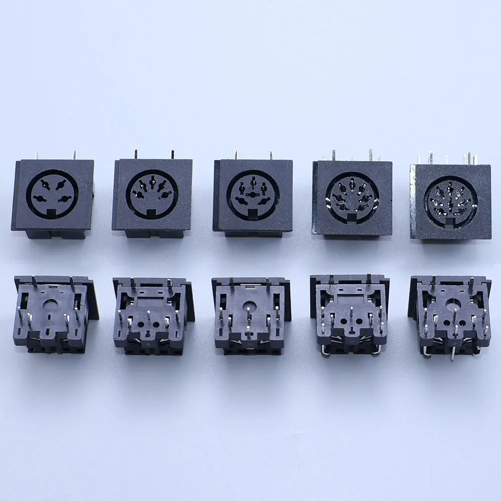 Yanxi 4 5 6 7 8 Pin Female Socket Connector Terminal Socket DIN Interface Keyboard Mouse Plug  PCB Panel Mount Power Jack
