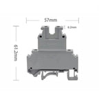 5Pcs UKK5 Electrical Wiring Terminals for DIN Rail - Double Level Screw Connectors, Compatible with 0.2-4mm² Cables