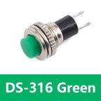5/20/100PCS 10mm DS316 OFF-(ON) Momentary 0.5A 250VAC Panel Mount Push Button Switches DS-316 Black/Green/Yellow/Blue/White/Red