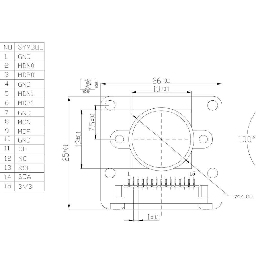 IMX477 Camera Module 100° 12.3MP with 15pin FFC Cable for Raspberry Pi 5 for Face Recognition AI Smart Applications